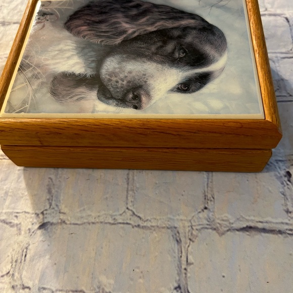 GRAPHIC ART TILES KIMBERLY ENTERPRISES DOG TRINKET WOOD BOX USA MADE - Picture 6 of 8